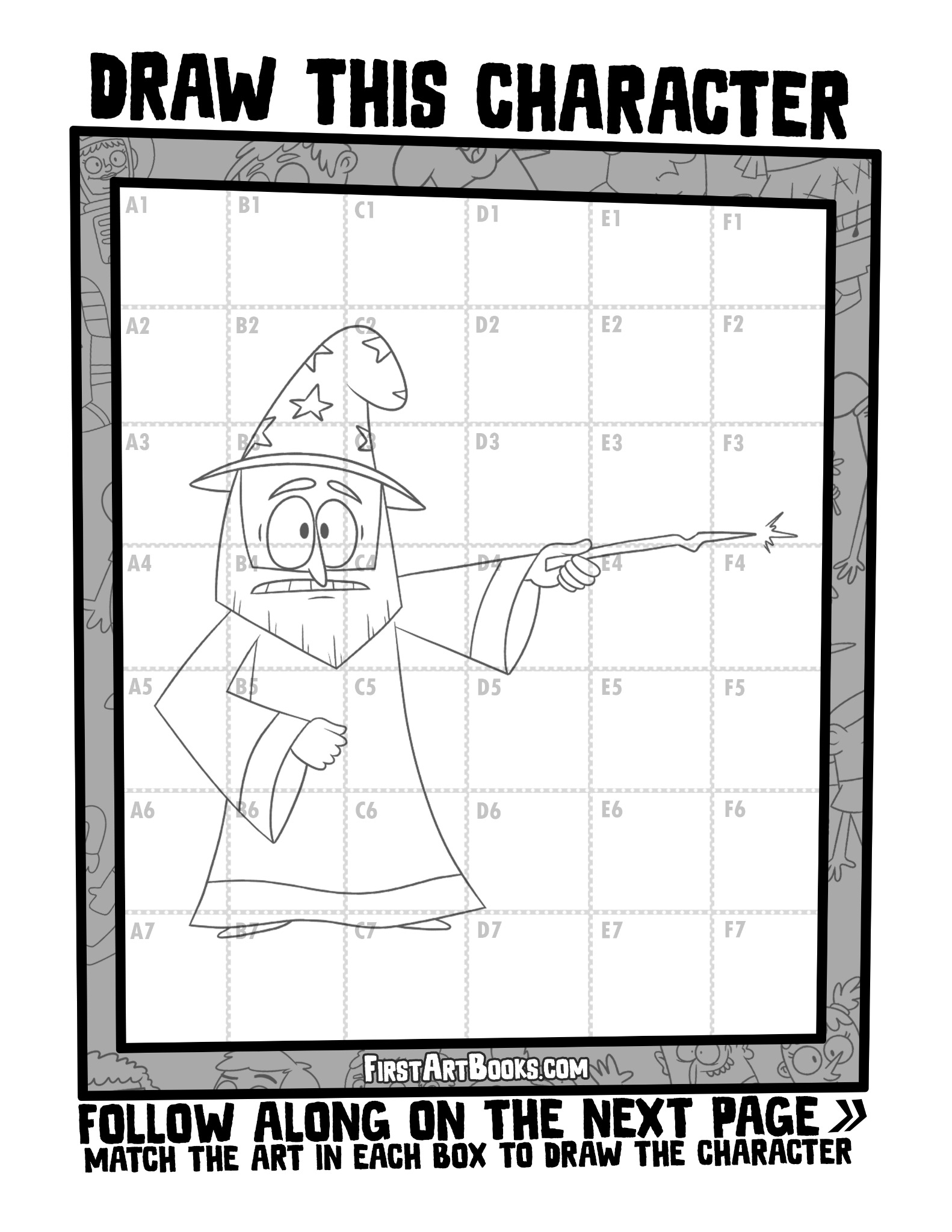 Interior sample 2 from Draw by Grid: Cartoon People