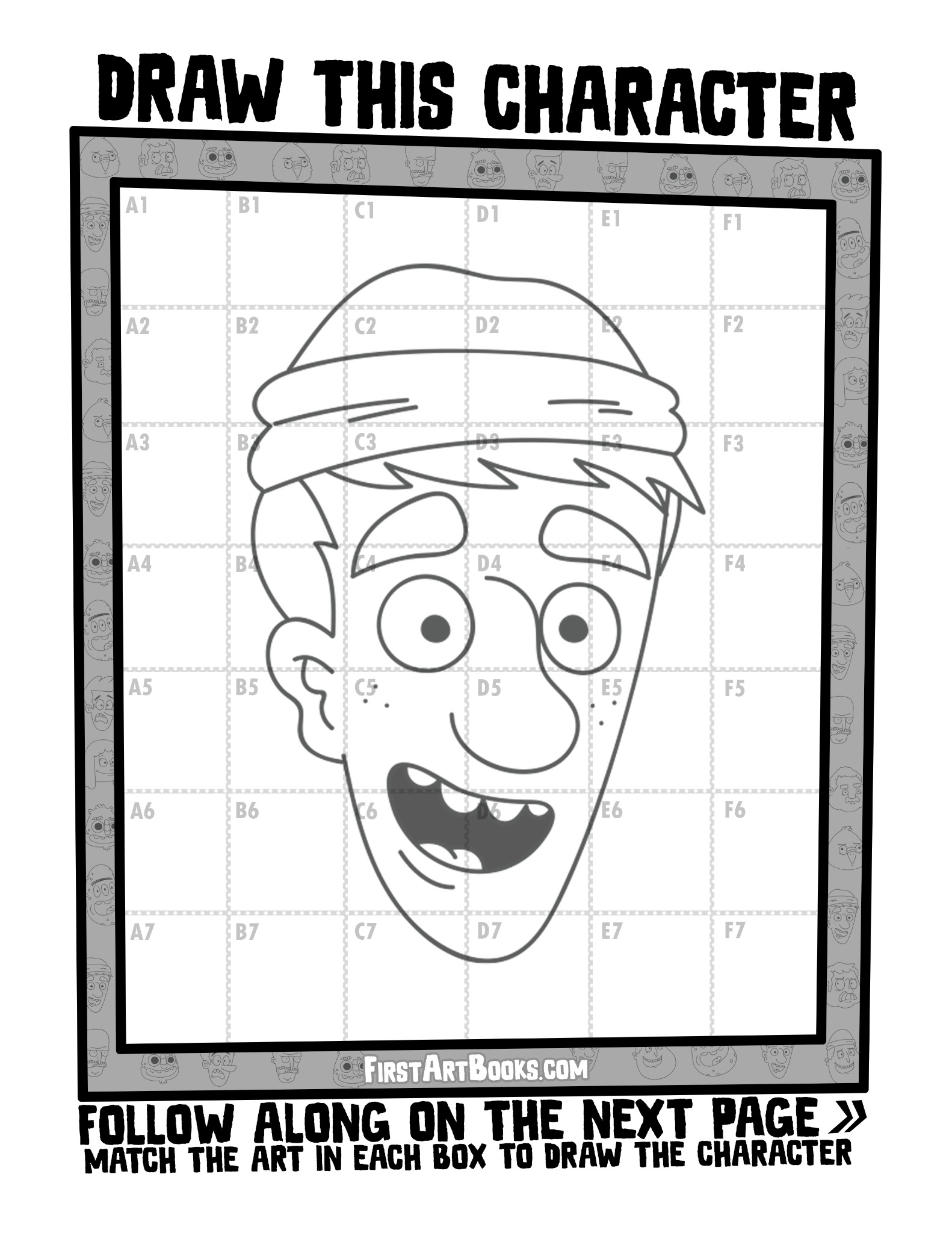 Interior sample 3 from Draw by Grid: Goofy Faces