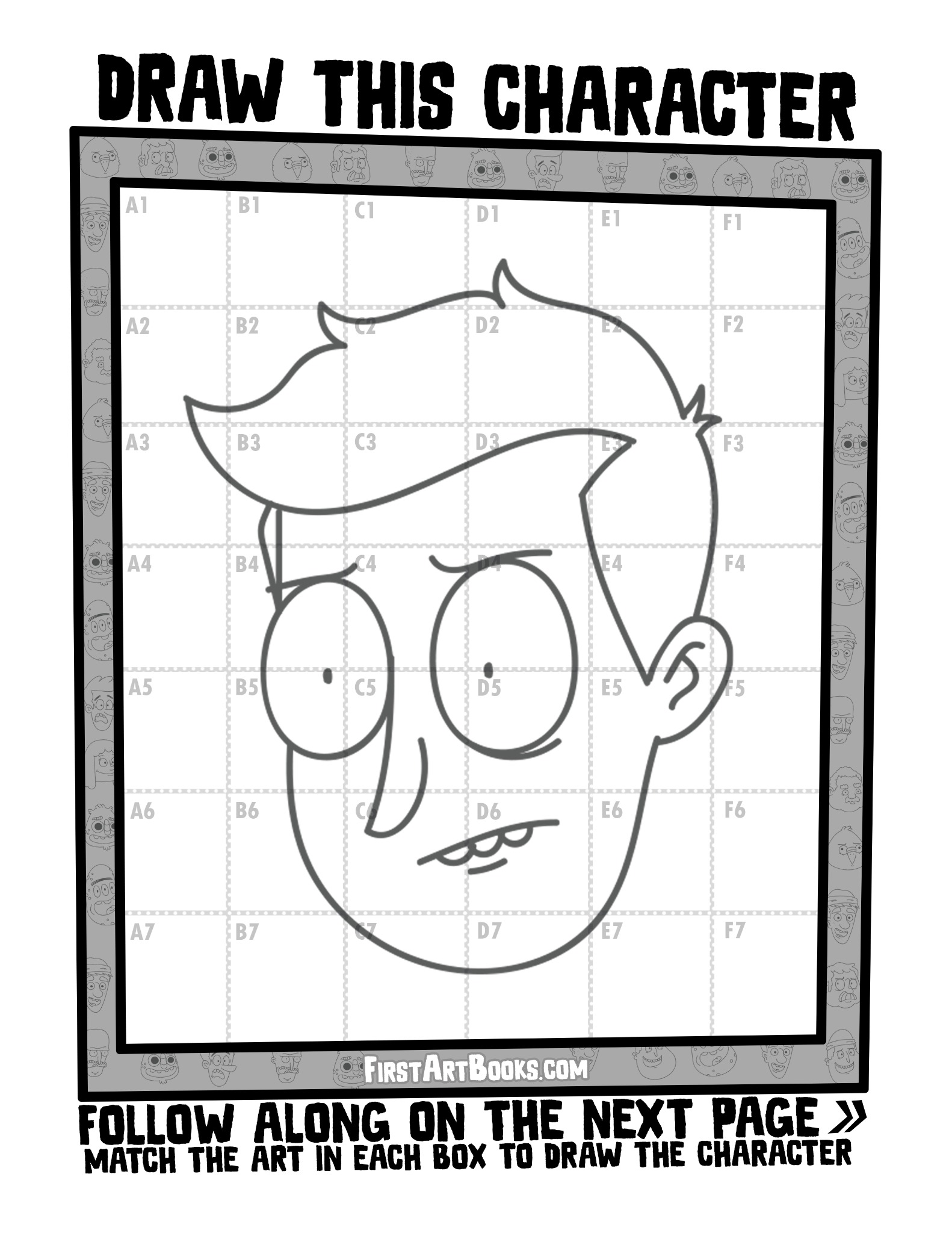 Interior sample 4 from Draw by Grid: Goofy Faces