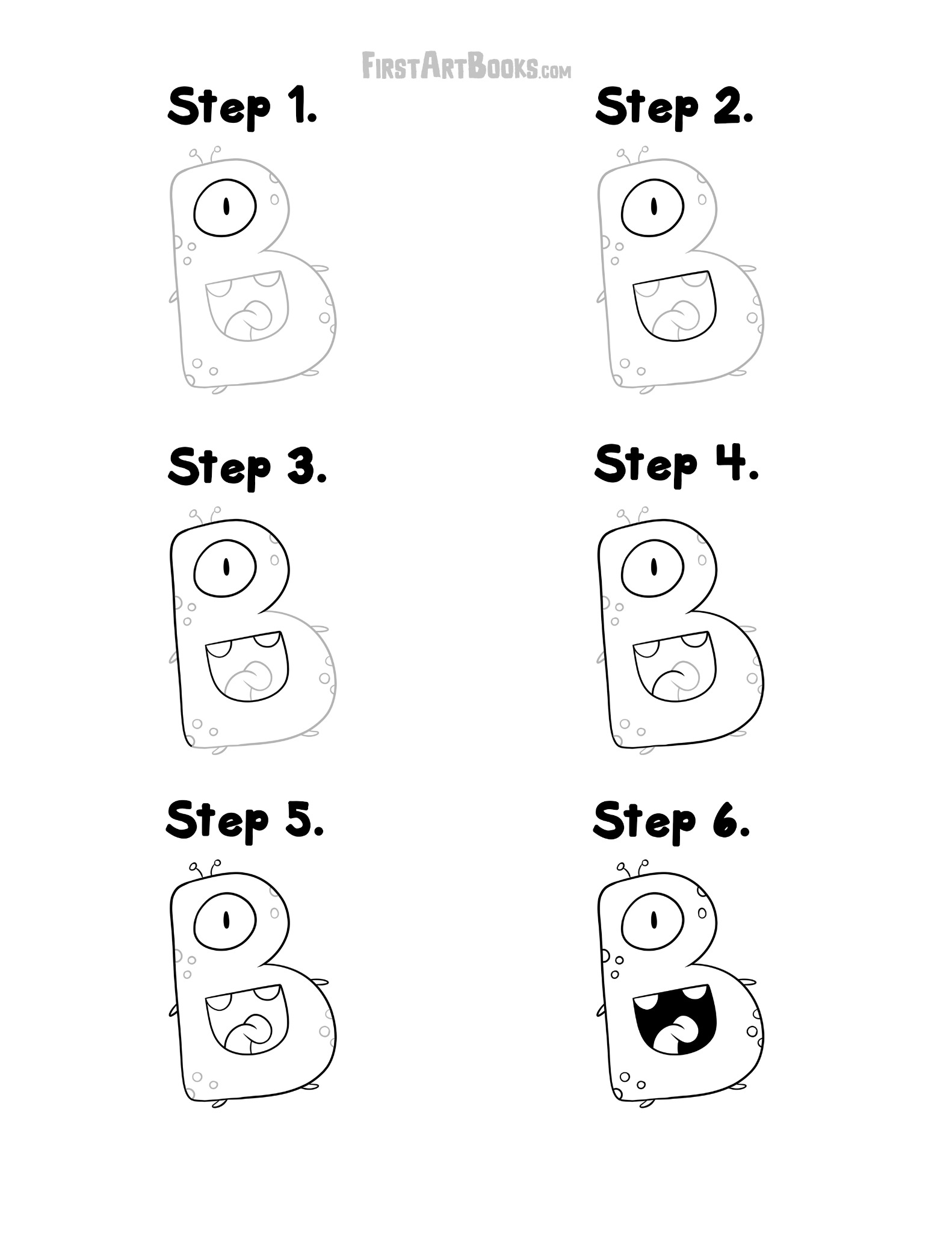 Interior sample 3 from How to Draw: Alphabet Monsters