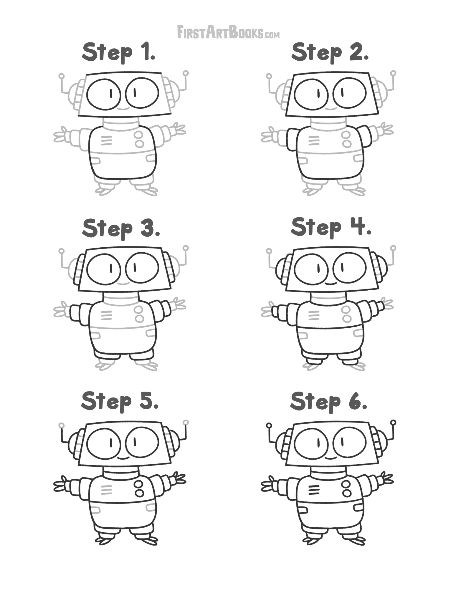 Interior sample 2 from How to Draw: Baby Robots