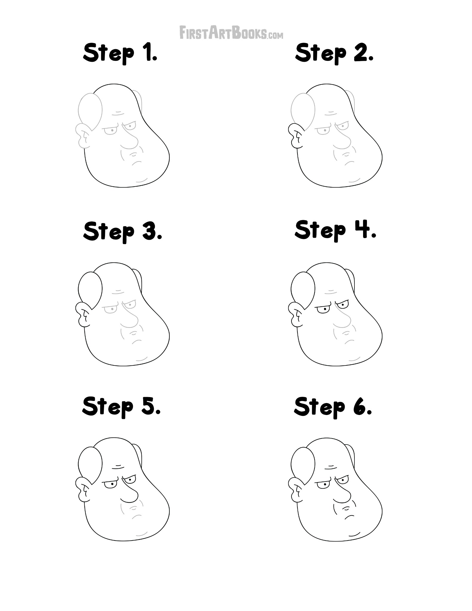 Interior sample 2 from How to Draw: Goofy Faces