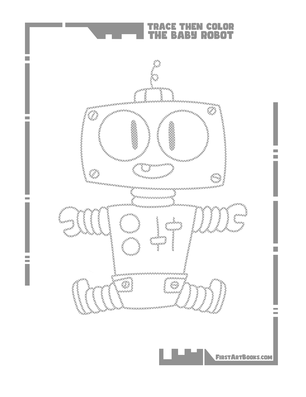 Interior sample 2 from Trace Then Color: Baby Robots