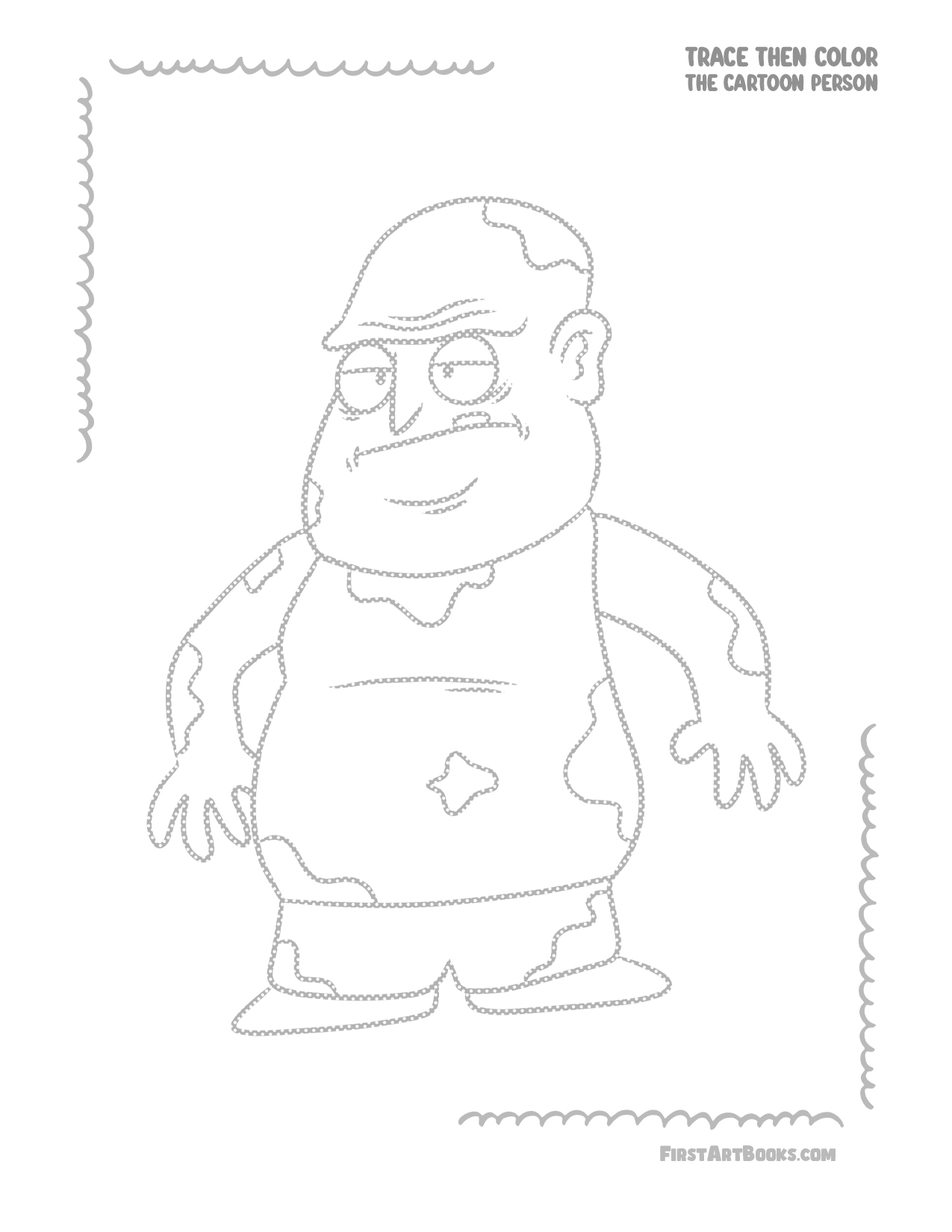 Interior sample 2 from Trace Then Color: Cartoon People