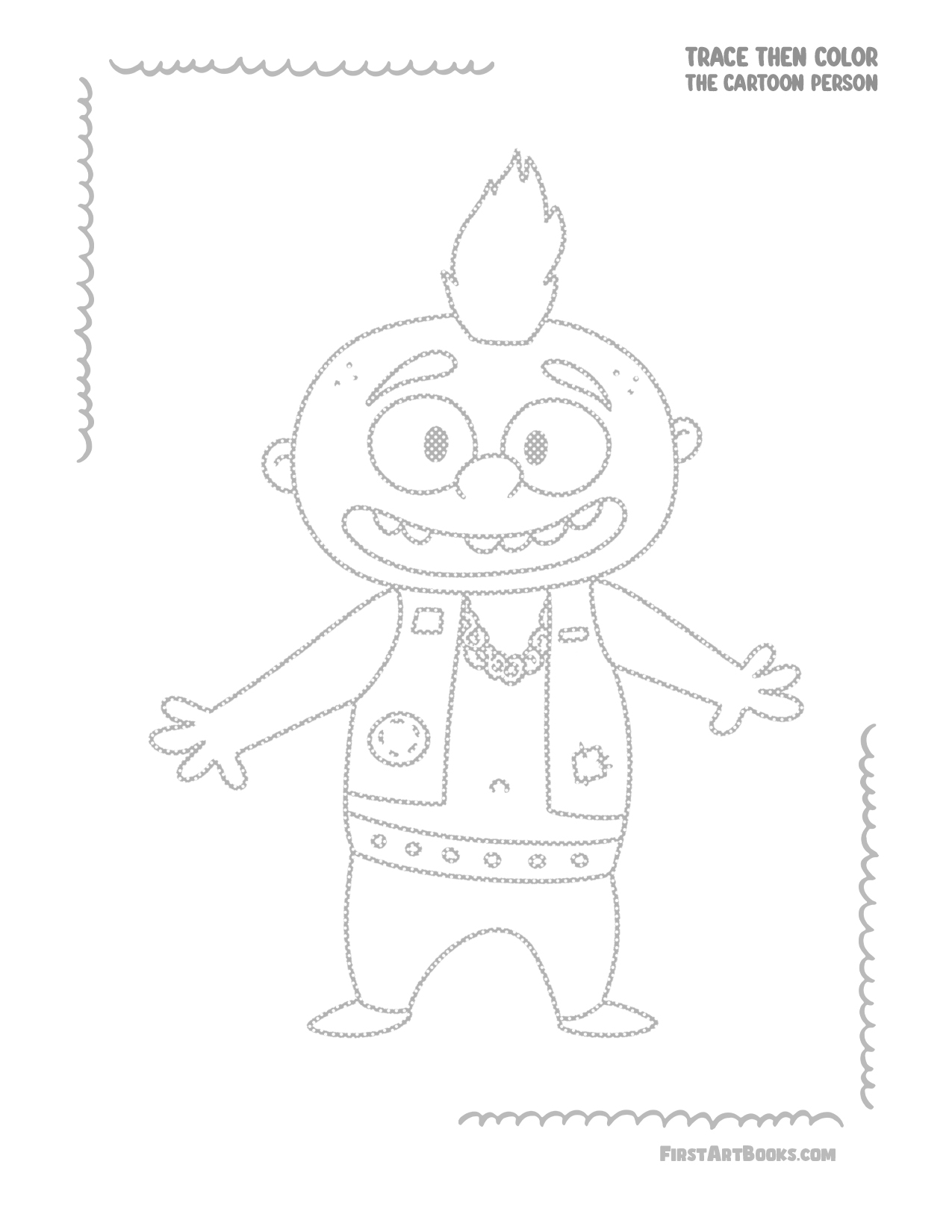 Interior sample 3 from Trace Then Color: Cartoon People