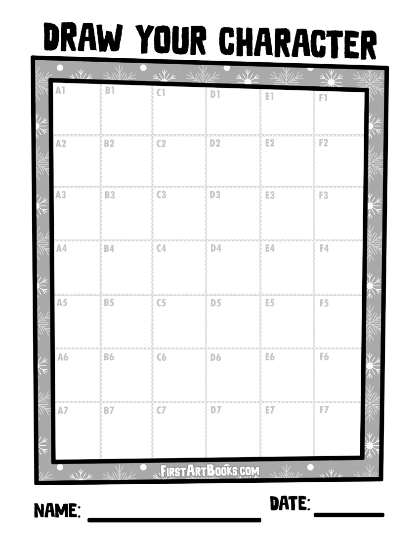 Free Blank Grid Drawing Worksheet actual book preview